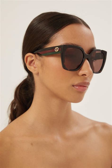 gucci eye glasses havana|Gucci overzi sunglasses.